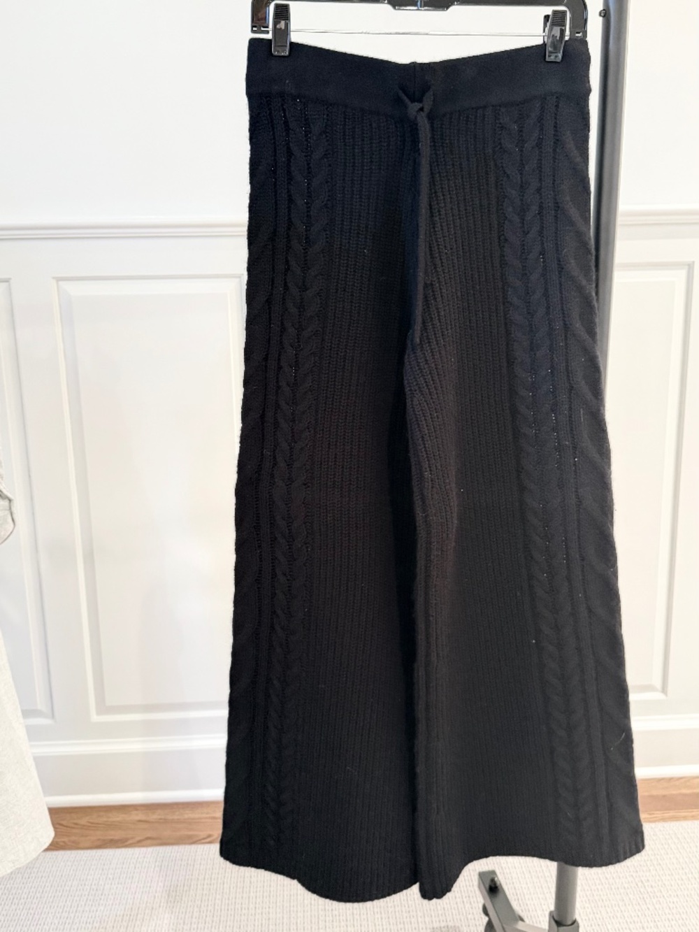 MADELINE THOMPSON BLACK CASHMERE/WOOL PANTS - SIZE SMALL